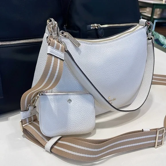 Kate Spade Rosie Shoulder Bag With Tech Attachment AirPod 
Parchment 
NWT - Picture 13 of 16